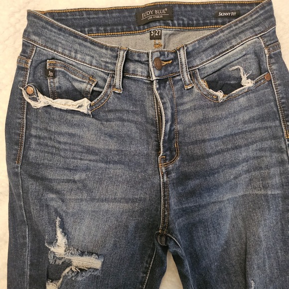 Judy Blue Women's Skinny Jeans Distressed‎ 5/27 - Picture 3 of 10